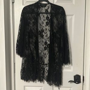 Women’s INC lingerie robe, size S, black